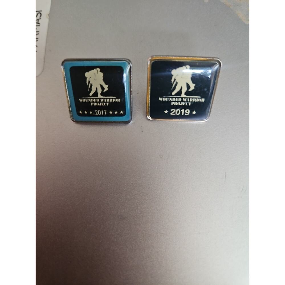 Wounded Warrior Project 2017 & 2019 Collectible Pin Set Lapel Enamel